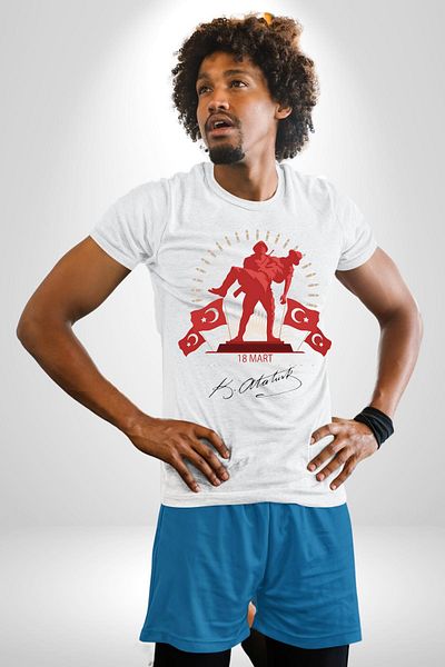 Angemiel 18 March Çanakkale Ataturk Signature Women Men Unisex White Organic Printed T-Shirt Combed Cotton High Quality