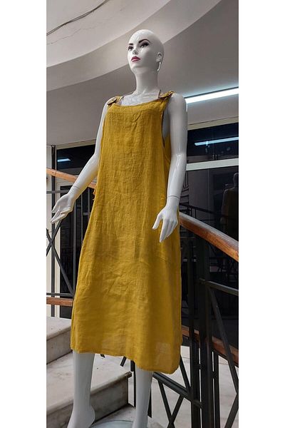 Bohem Stil Italian Strappy Linen Dress