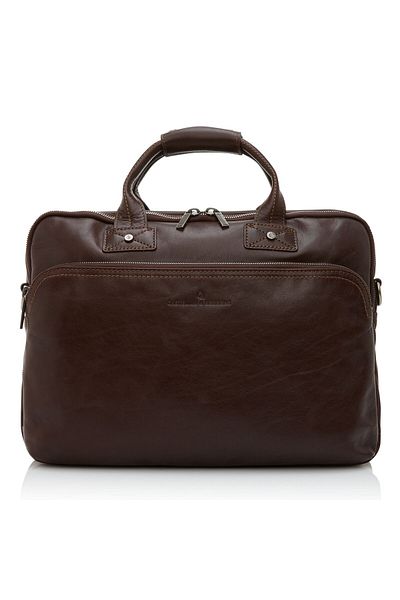 Castelijn & Beerens Firenze 43 cm RFID Leder Aktentasche – Fach für Laptop und Computer