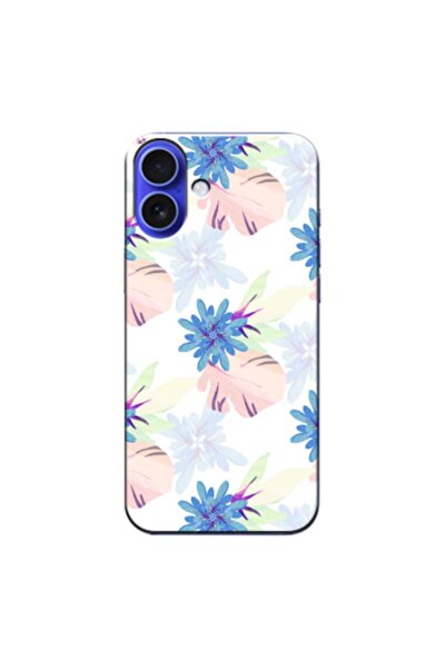 Zebana حافظة سيليكون متوافقة مع هاتف Apple iPhone 16 Spring Flowers 6 (مطبوعة)