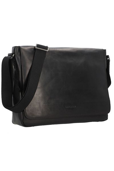 Greenburry Pure Black Messenger Leder 37 cm