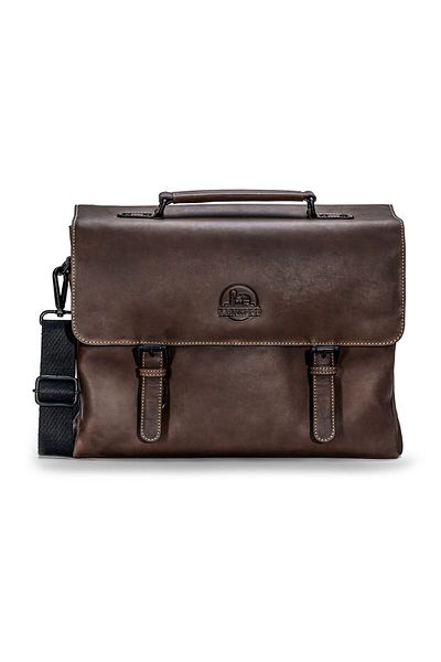 Farmhood Nashville Aktentasche XXL 3 Facher Leder 39 cm