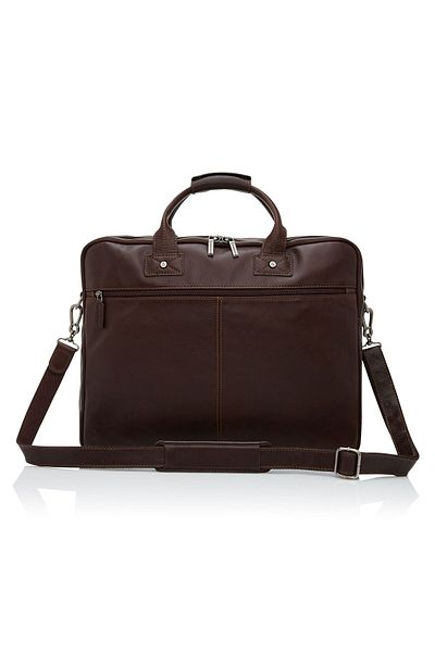 Castelijn & Beerens Firenze 45 cm RFID Leder Aktentasche – Fach für Laptop und Computer