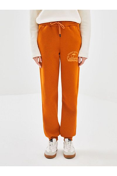 LC Waikiki Pantaloni de trening pentru femei cu imprimeu cu talie elastică