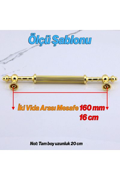 Badem10 Mâner metalic Fate Gold 160 mm- 16 cm Mobilier Bucătărie Sertar Dulap Dulap Mânere Mâner Mâner Aur