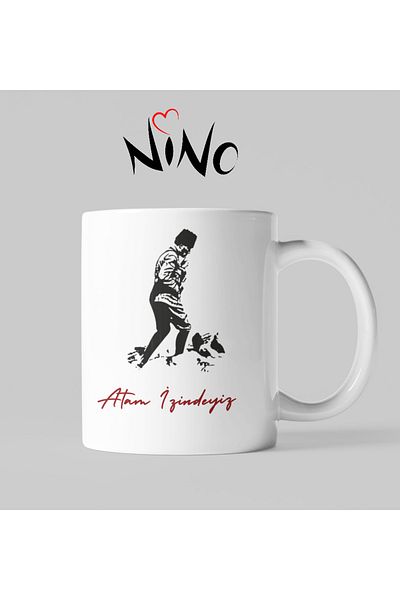 Nino Store ♾️ 💖   كوب مطبوع عليه هدية بمناسبة ذكرى أتاتورك في 10 نوفمبر مع كتابة "نحن في إجازة من الأجداد". ♾️ 💖