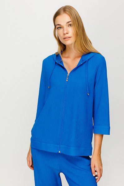 On Fashion Saks Colorful Patterned Hooded Cardigan