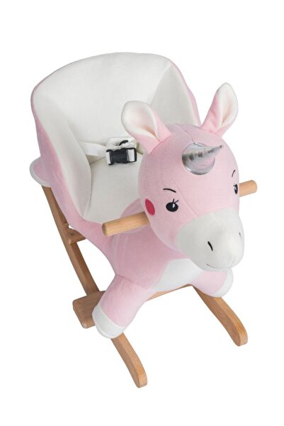 POLLY BABY Egitici Peluş Sallanan At Ahsap Sallanan At UNİCORN