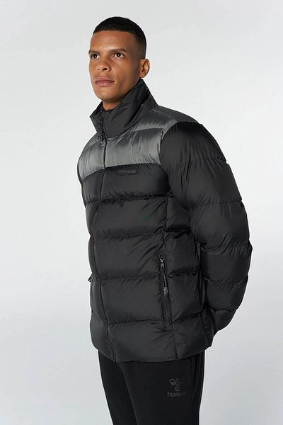 hummel Μαύρο ανδρικό παλτό με φερμουάρ 940216 -2001 Hmltımothy
