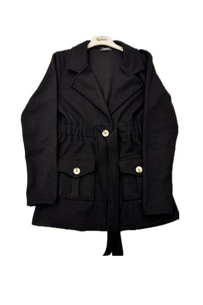 QUBERZ Short Stamp with Elastic Waist Black