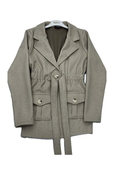 QUBERZ Short Stamp Beige with Elastic Waist