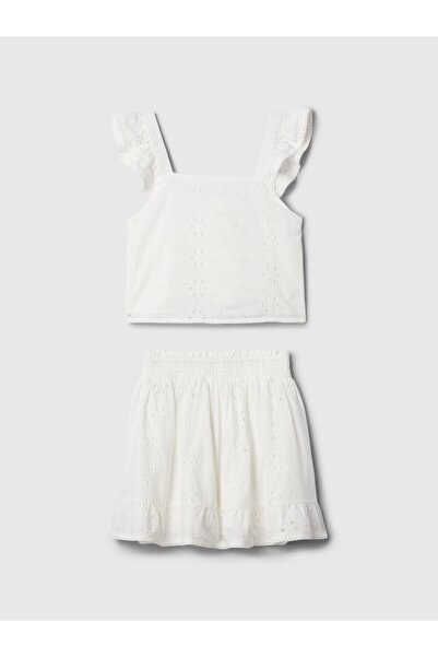 GAP Kız Çocuk Whıte Desenli Outfit Set