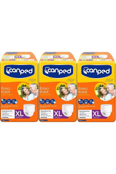 Canped Xl-Extra Large Absorbent Panties Patient Diapers - 21 Pieces (3Pk*7)
