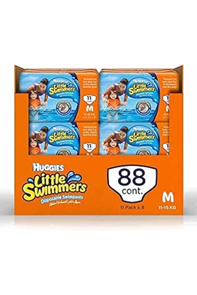 Huggies حفاضات سباحة للسباحة من LITTLE SWIMMER، مقاس متوسط، 88 سروال سباحة