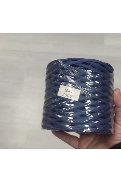 Kevser nur tuhafiye Indigo Blue Raffia Bag Rope