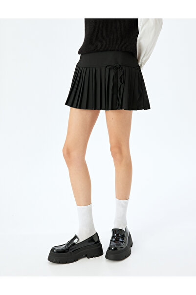 Koton Mini Fiyonk Detaylı Pileli Etek