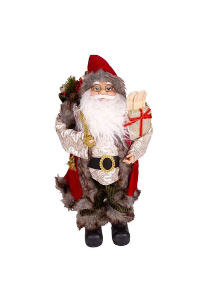 ÇIRPAN EV Herdekora Santa Claus Ski Set - with Green Pants, Red-Green 45 cm