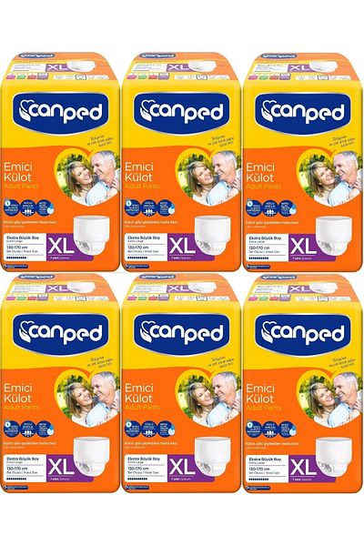 Canped Patient Diapers XL - Large Quantity 42 Absorbent Panties (6Pk*7)