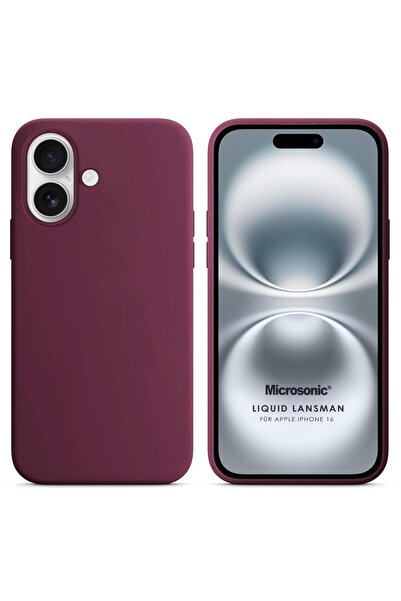 Microsonic Apple iPhone 17 Kılıf Liquid Lansman Silikon Bordo