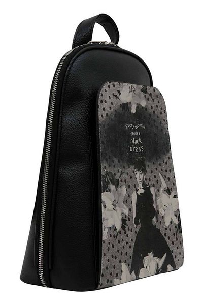 Dogo Women's Vegan Leather Black Backpack - Black Dress Design