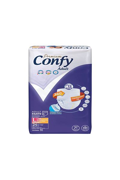 Confy Adult Premium Adult Panty Diapers - Large 24 Pieces
