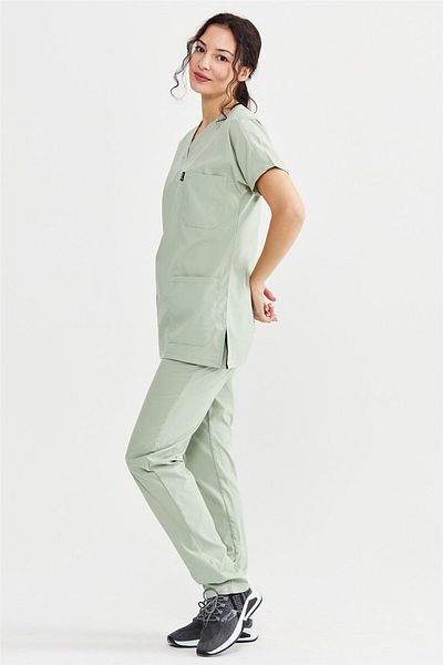 Çatı Medikal Ultralycra Basic - Set de tricou pentru scrub pentru doctor și asistentă din Lycra, uniformă chirurgicală (UNISEX), Su Ye
