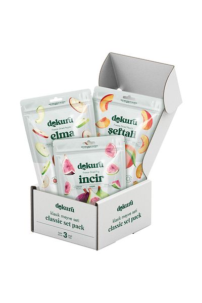 dokuru Freeze Dried Fruit 3-Piece Classic Fruits Set
