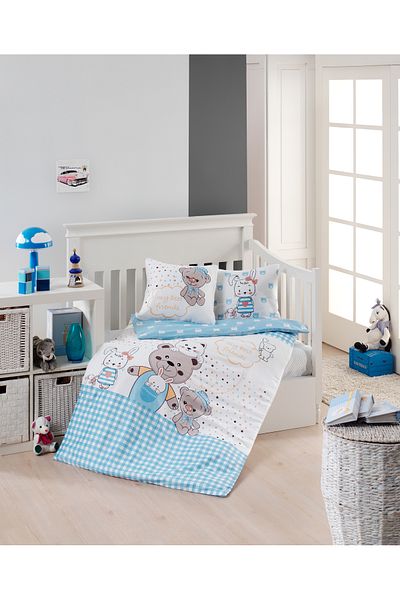 First Choice Firstchoice Teddy Bear - Satin Baby Bedding Set