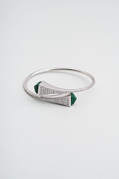 So CHIC... Euphoria 18 Ayar Beyaz Altın Kaplama Gümüş Kelepçe Bileklik