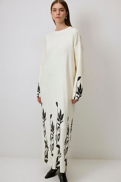 Touché Privé Flower Printed Knitwear Dress