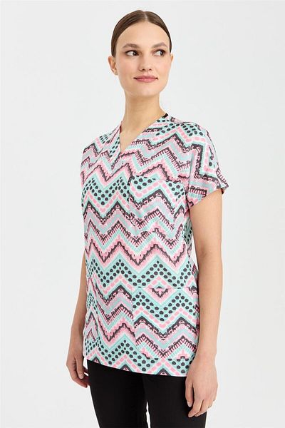 Çatı Medikal Carnival Basic - Tricou unisex cu model etnic pentru asistentă-mediu-veterinar