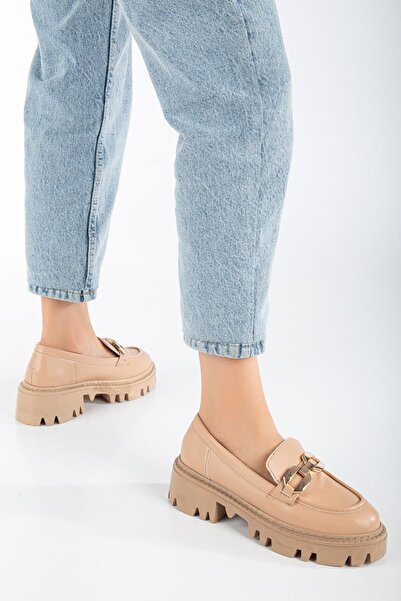 Hayalimdeki Ayakkabı Γυναικεία παπούτσια FONTO Nude Skin Oxford