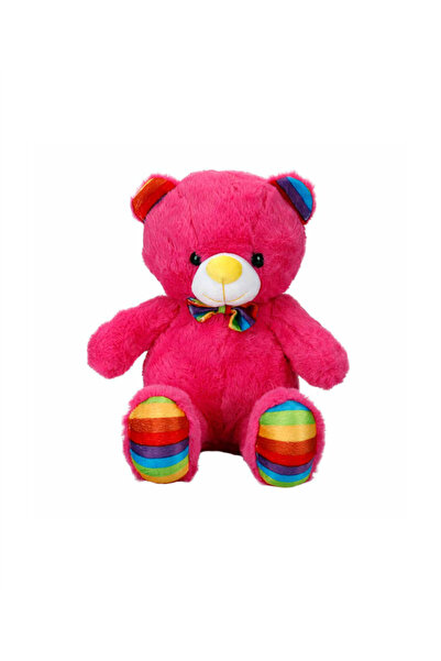 Sunman بافي فريندز الدببة الملونة الجالسة مع الشريط 30 سم 29626 وردي