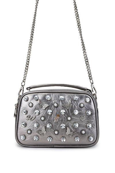 Tamer Tanca Women's Vegan Metallic Shoulder Bag