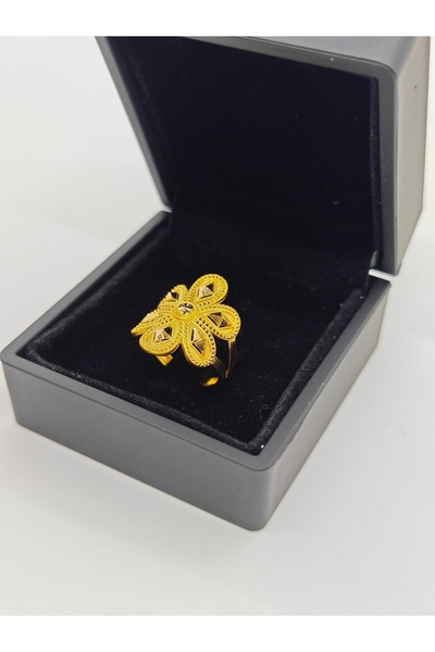 paksoy kuyumculuk Papatya Şeklinde Başak Serisinden 22 Ayar Altın Yüzük