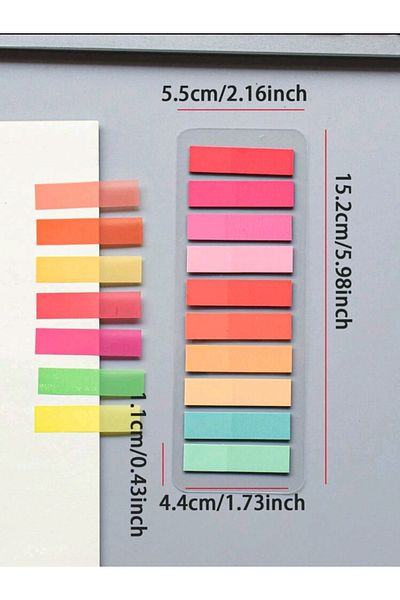 Mansura 200 Sheets Post-It Adhesive Note Paper - Index Sticker Index