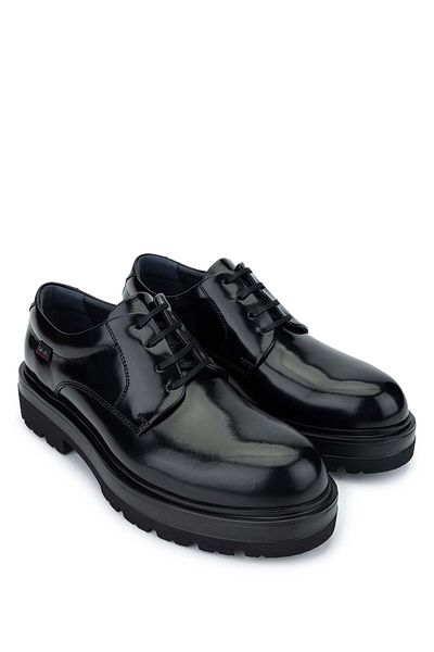 Callaghan Men's Genuine Leather Black Classic Shoes