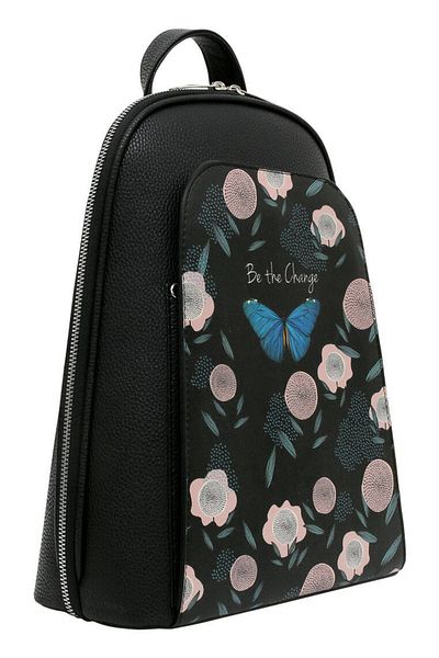 Dogo Rucsac negru din piele vegană pentru femei - Design Be The Change