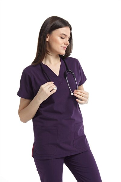 Çatı Medikal UltraLycra Spaniard - Lycra Doctor Nurse Scrubs Μονόχρωμο Χειρου...