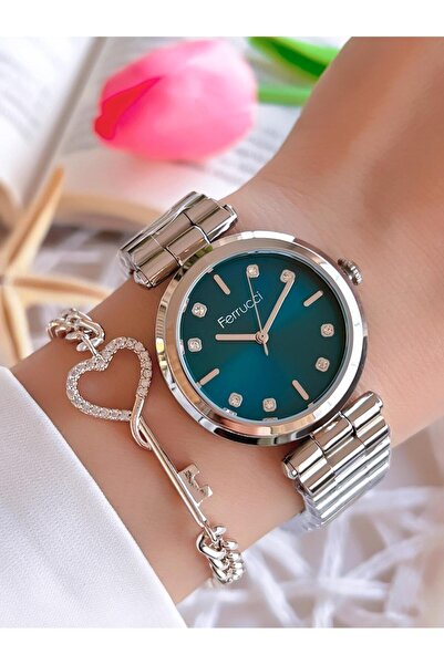 Ferrucci Çelik Kordon İyon Kaplama Özel Kasa 30 Mt Suya Dayanıklı Kadın Kol S...