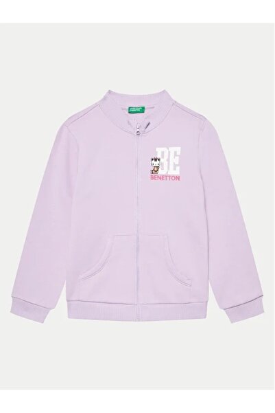 Benetton Kız Bebek Fermuarlı Sweatshirt