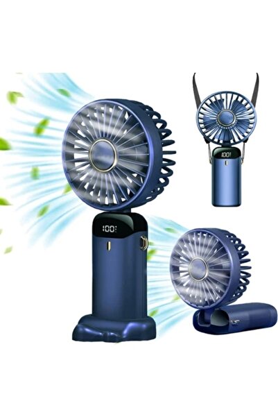 Genel Markalar Chronus Mini El Fanı Taşınabilir Kişisel Fan Asılı Boyun Fanı 90° Ayarlanabilir USB Şarj Edilebilir