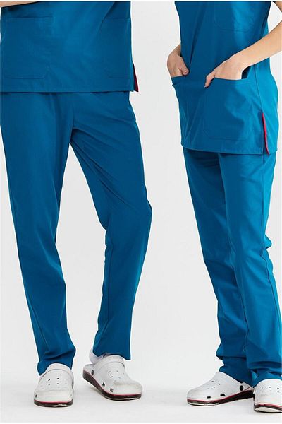 Çatı Medikal Ultralycra Basic - Tricou chirurgical cu fund unic din Lycra Doctor Nurse Scrubs (UNISEX), albastru petrol