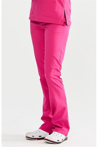 Çatı Medikal Ultralycra Spaniard - Scrubs Doctor Nurse din Lycra Fuchsia (FEMEI), Tricou chirurgical cu fund unic