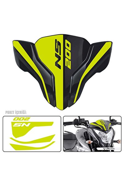 Redline Grafik Pulsar Ns 200 Ön Cam Sticker Neon Sarı 200 ns