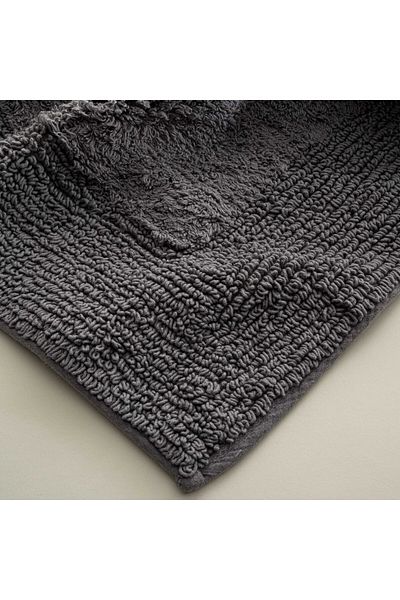 Ecocotton Petra Σετ 2 Πατάκια Μπάνιου 100% Βαμβακερό Ανθρακί 60x90-40x60
