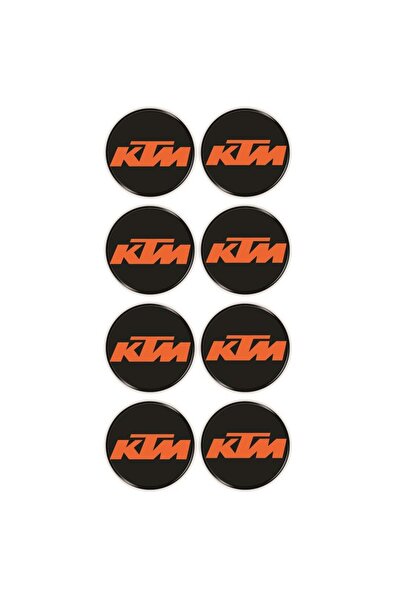 Redline Grafik Ktm Logo 8'li Koruma Takozu 3D Sticker Etiket Siyah Turuncu