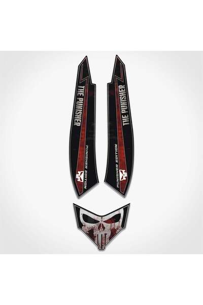 Redline Grafik Bajaj Pulsar NS 200 Kuyruk Set Punisher