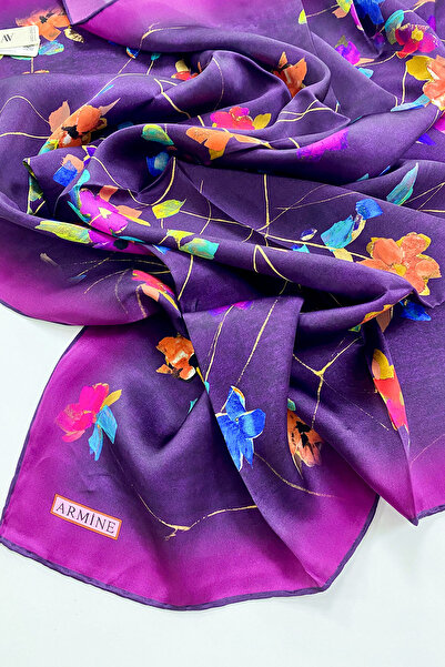 Armine Зимовий сезон 2024 Шовковий шарф - 9048d-02 - Sura