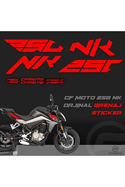 Redline Grafik CF MOTO 250 NK REFLEKTİF KIRMIZI GRENAJ STİCKER